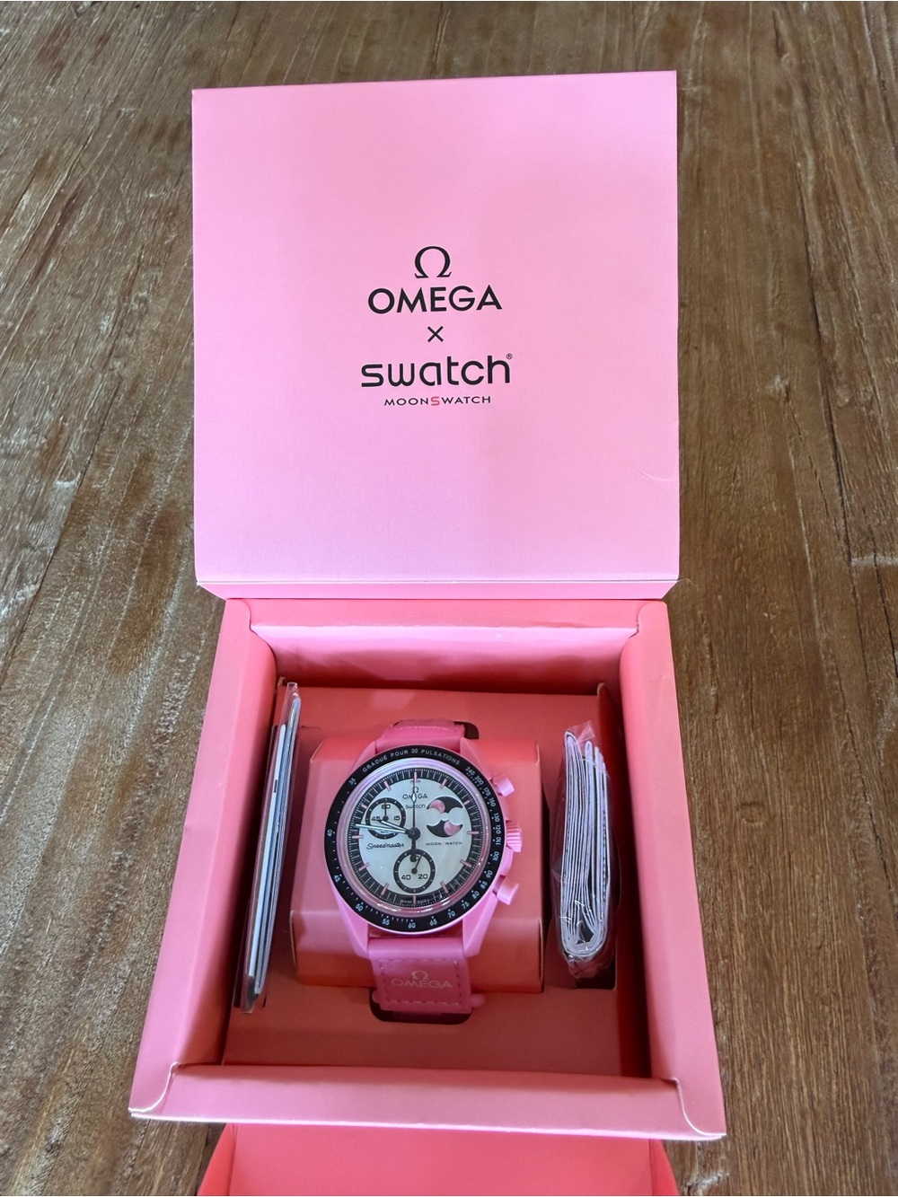 Omega x Swatch Mission to the Pink MoonPhase MOONSWATCH NWT - Picture 1 of 10